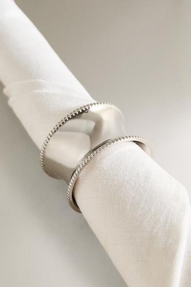 ROUND STEEL NAPKIN RING PACK (PACK OF 4) - Steel by Zara - Image 2