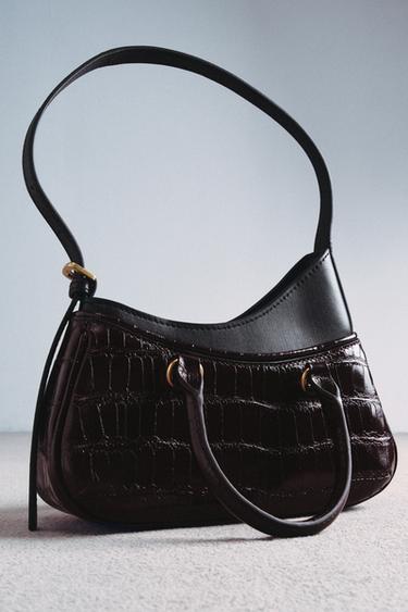 SAC PORTÉ ÉPAULE EN CUIR ÉDITION LIMITÉE - Chocolat de Zara - Image 1