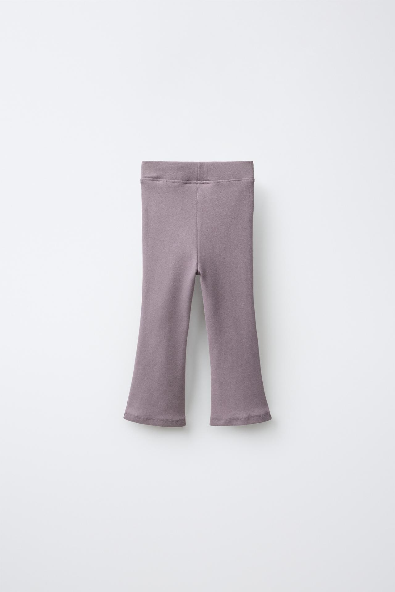FLARE LABEL LEGGINGS — dirty-mauve