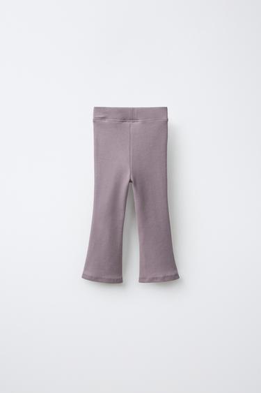 FLARE LABEL LEGGINGS — dirty-mauve 2