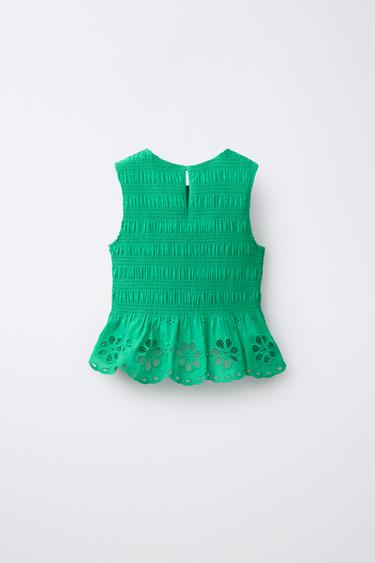 TOP ÉLASTIQUES SCHIFFLY - Vert de Zara - Image 1