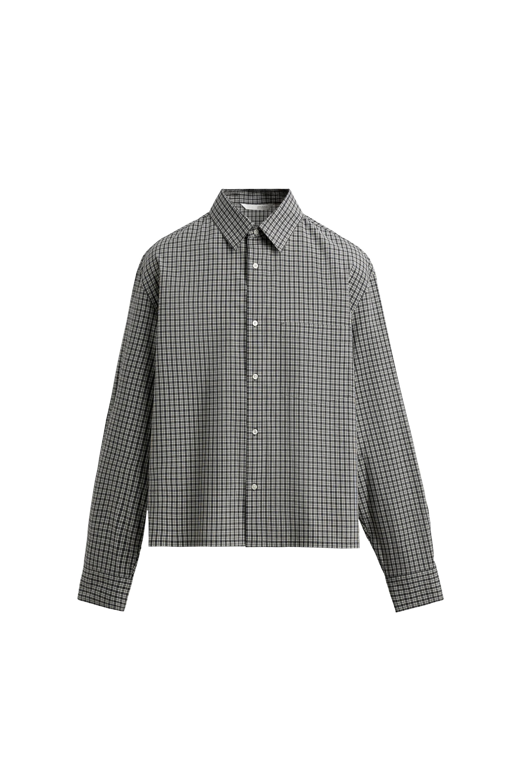 ボックスフィットチェックシャツ - ブラック/ホワイト | ZARA Japan / 日本