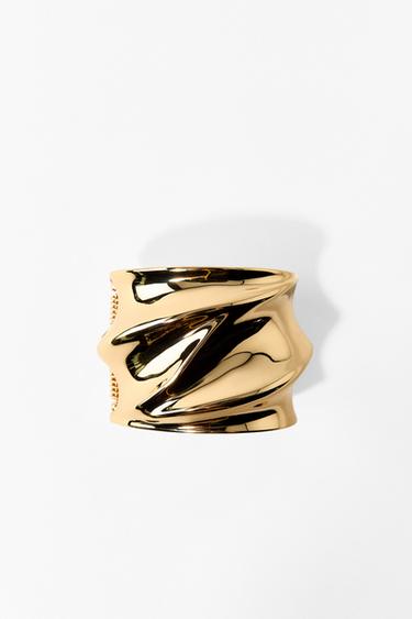 BRACELET MÉTALLIQUE ONDULÉ - Doré de Zara