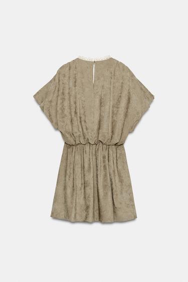 FAUX SUEDE SHORT DRESS - camel by Zara - Image 7