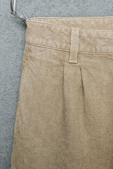 STORIESZ - LINEN BLEND BERMUDA SHORTS WITH DARTS - Mink by Zara - Image 2
