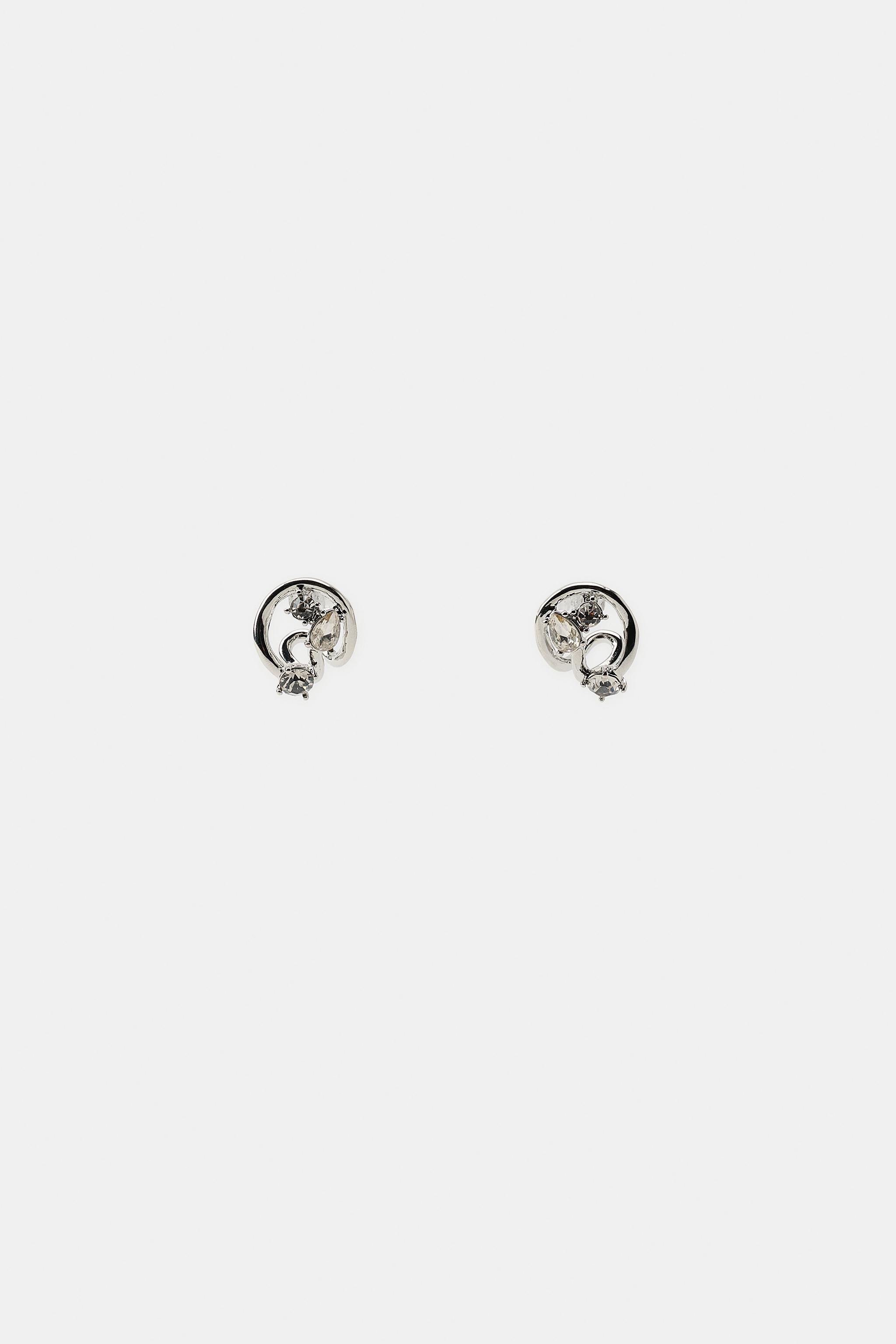 BOUCLES D'OREILLES MÉTALLIQUES CIRCULAIRES BRILLANTS