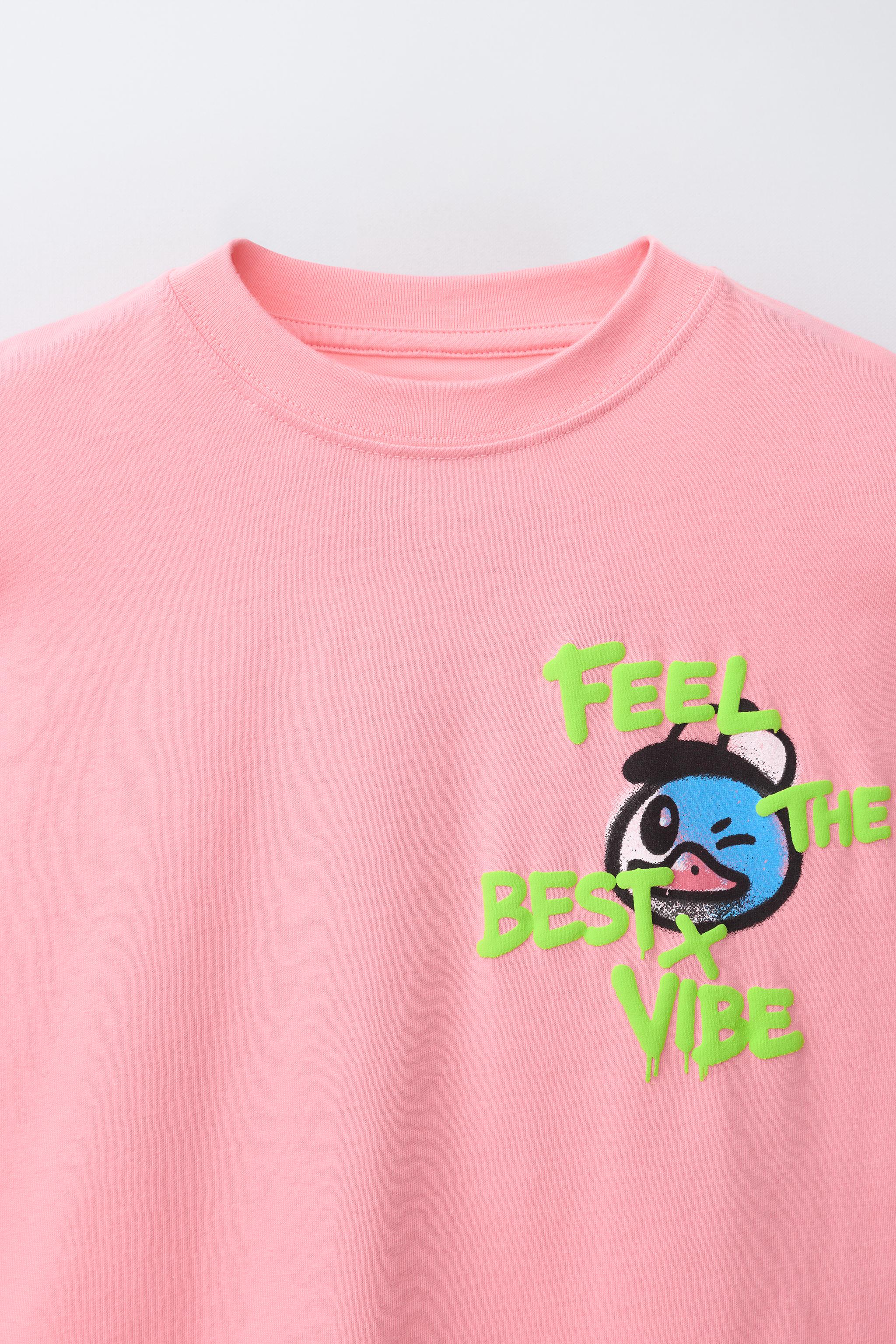GRAFFITI PRINT T-SHIRT - Pink | ZARA Canada