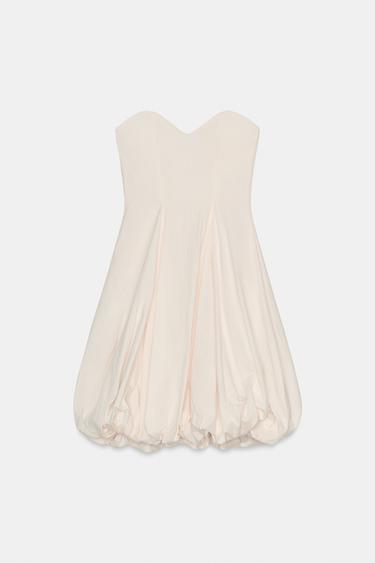SWEETHEART NECKLINE BALLOON DRESS - Pale pink by Zara - Image 4