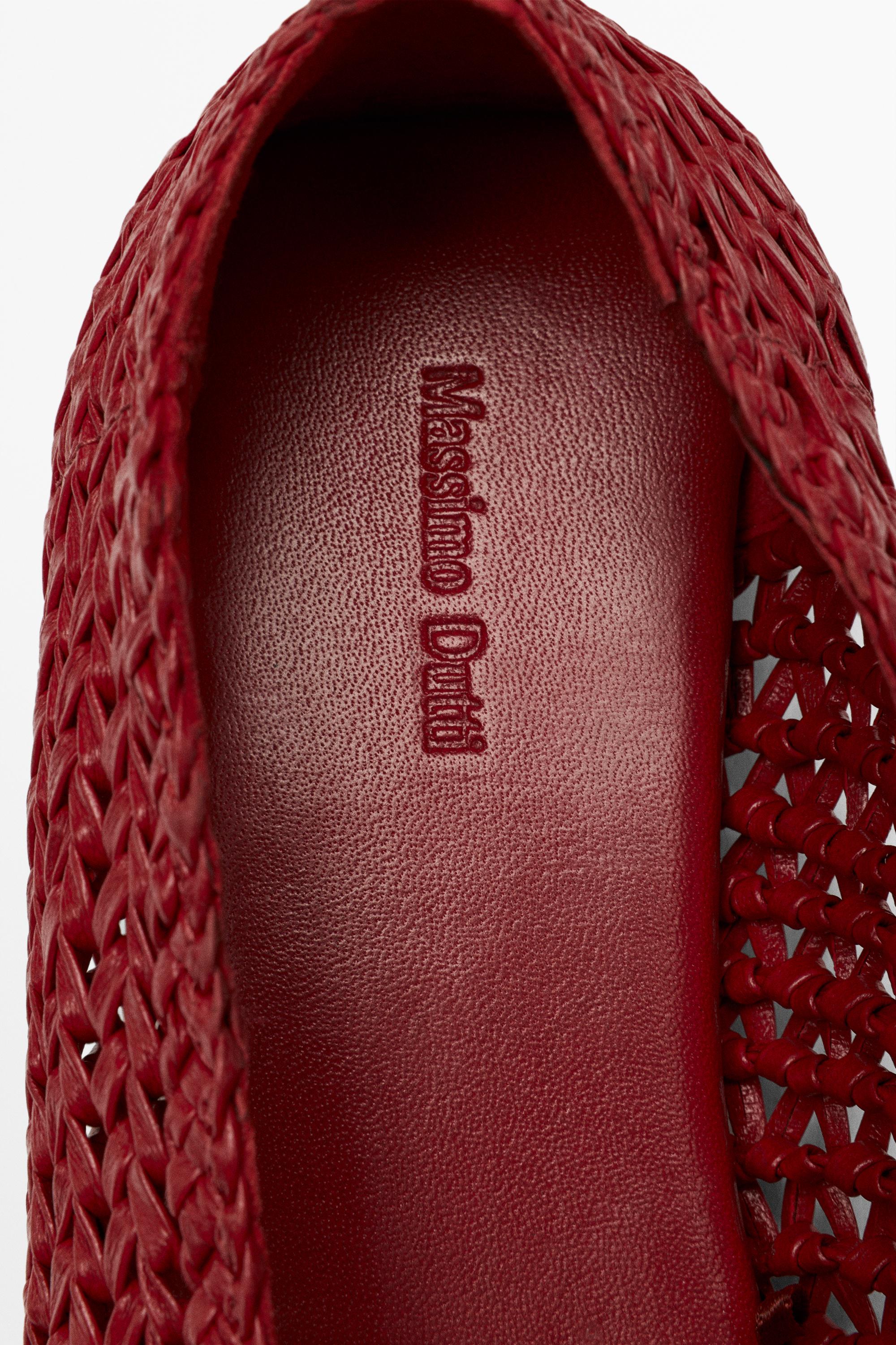 Braided leather ballet flat