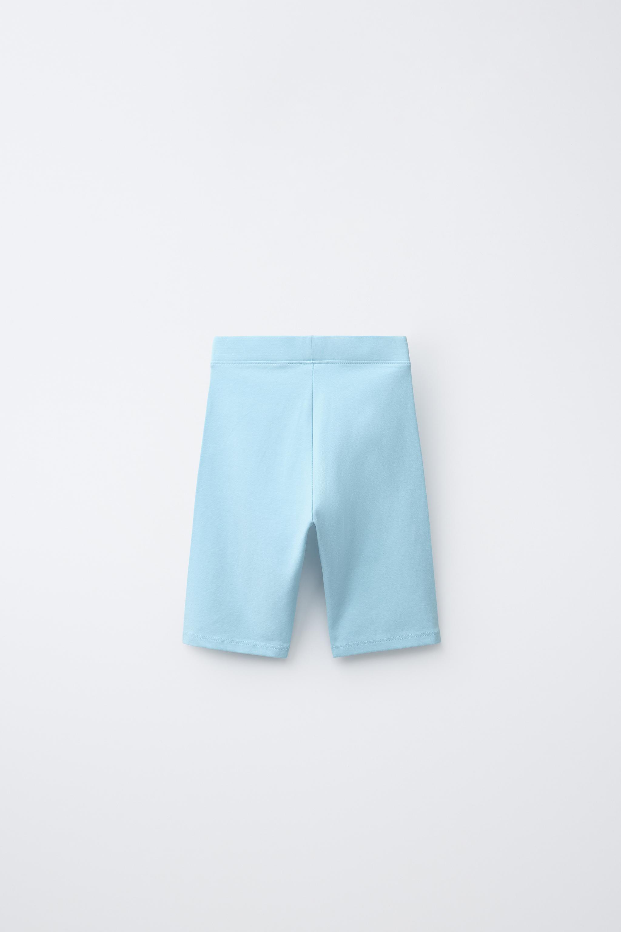 PLAIN BIKE SHORTS — Sky blue