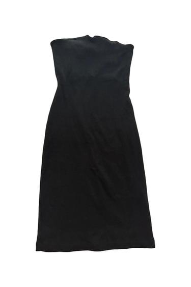 BLACK STRAPLESS DRESS