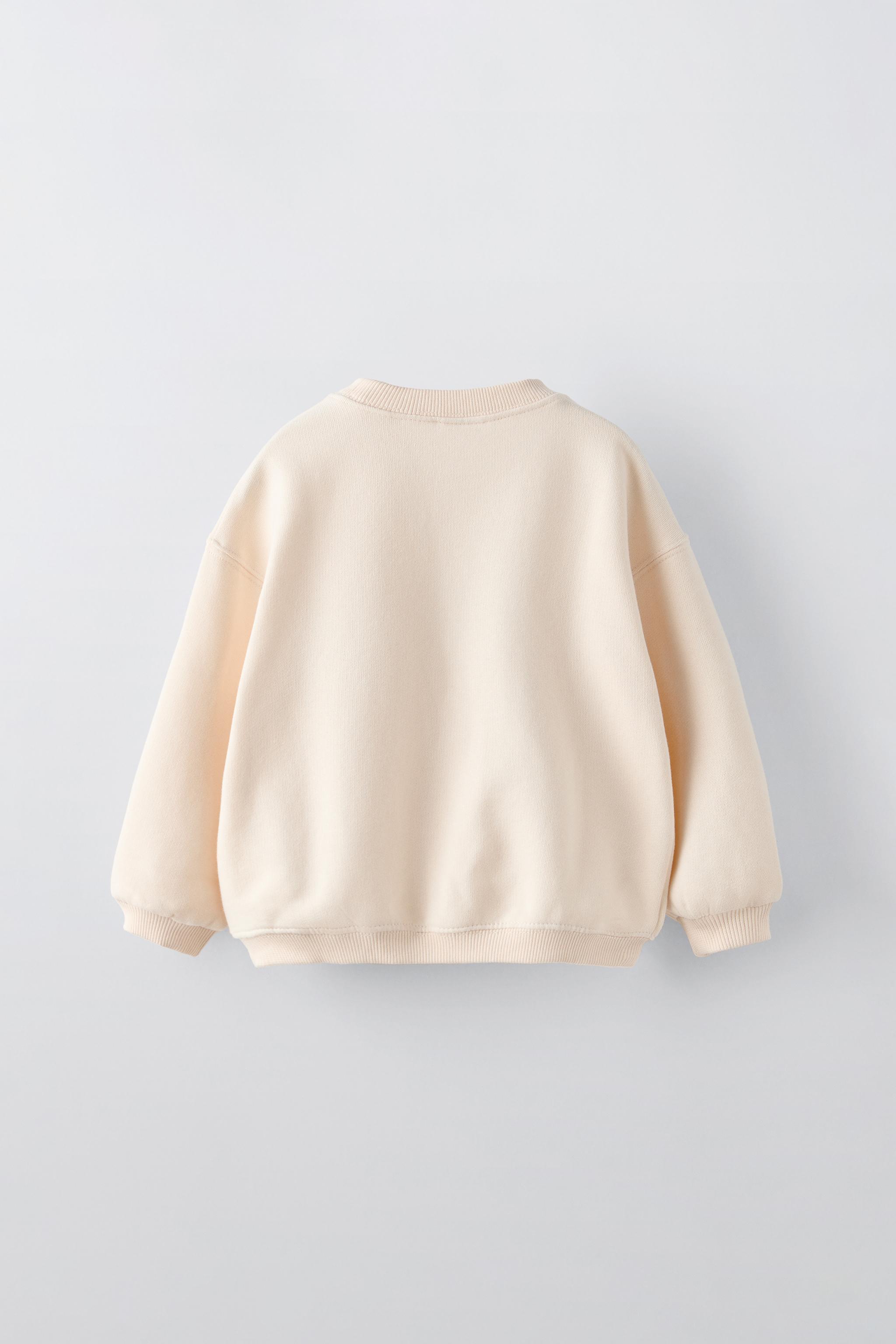 Zara New 2/3 ALWAYS FABULOUS Bib Collar Sweatshirt Cute discount Warm