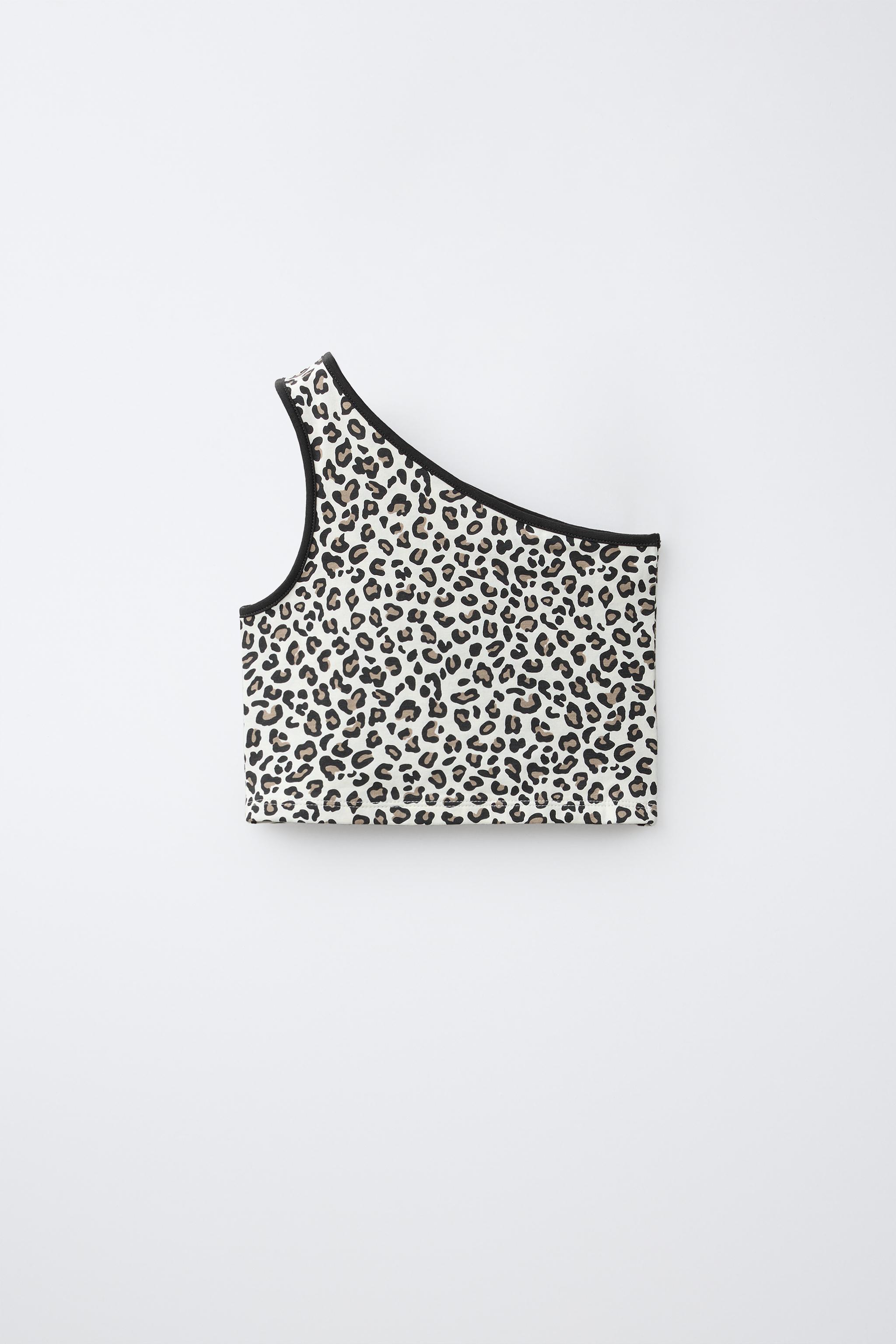 Детские топы Zara ASYMMETRIC ANIMAL PRINT TOP