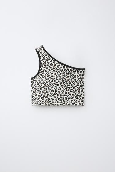 ASYMMETRIC ANIMAL PRINT TOP - Leopard by Zara - Image 0