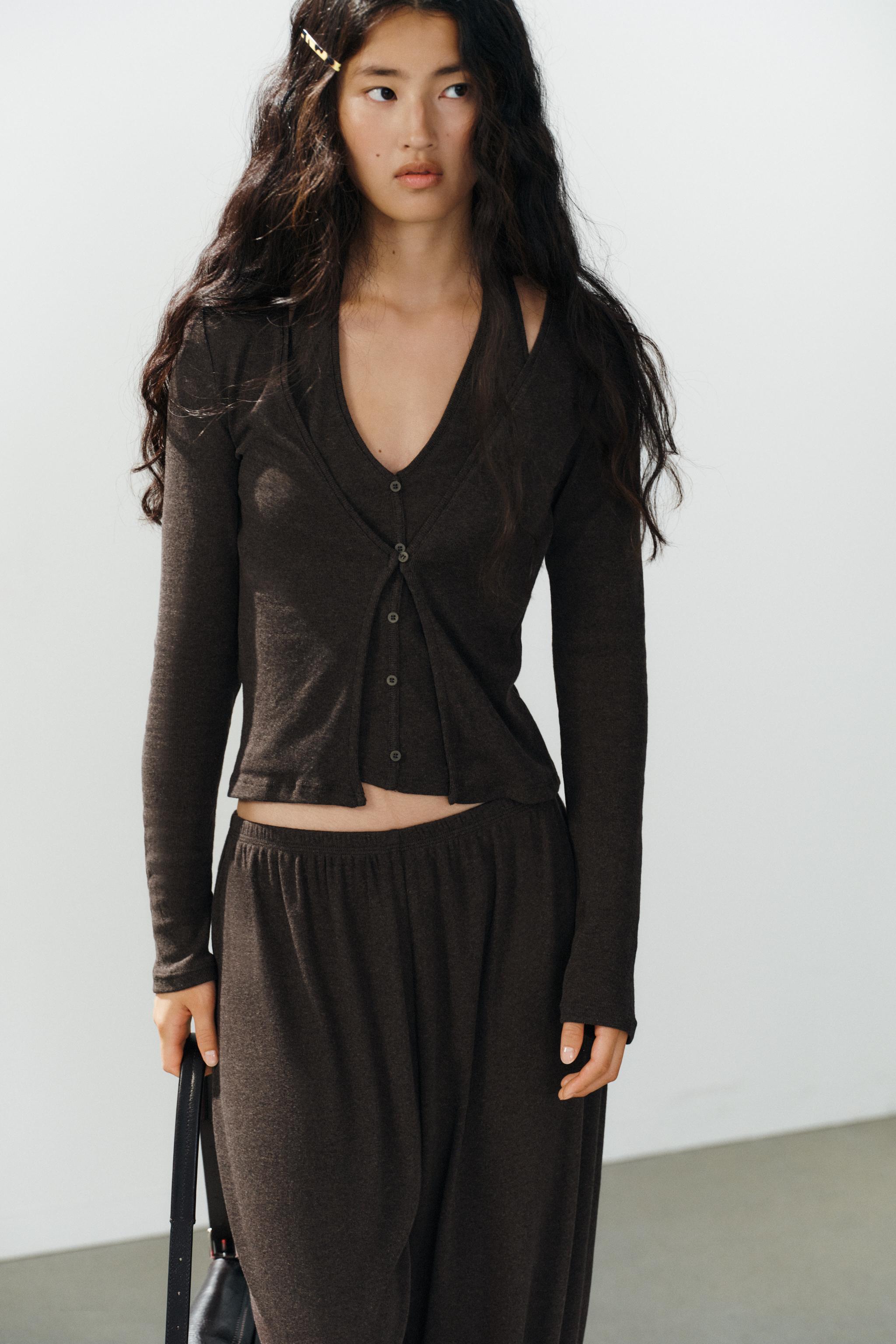 Zara LAYERED EFFECT JACKET TOP — фото 4