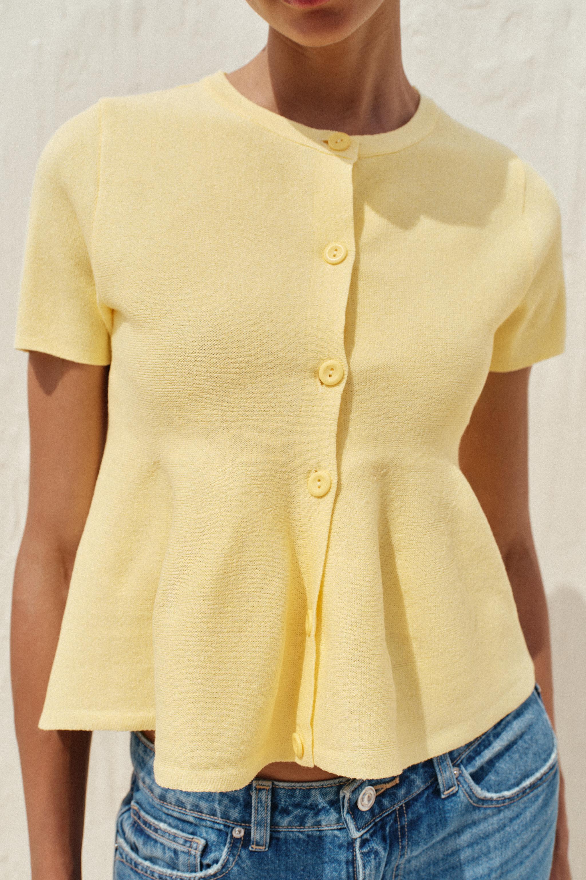 [COSYHARU公式] Cardigan-Style Short Sleeve Knit Zara + Short-Sleeve Knit Cardigan