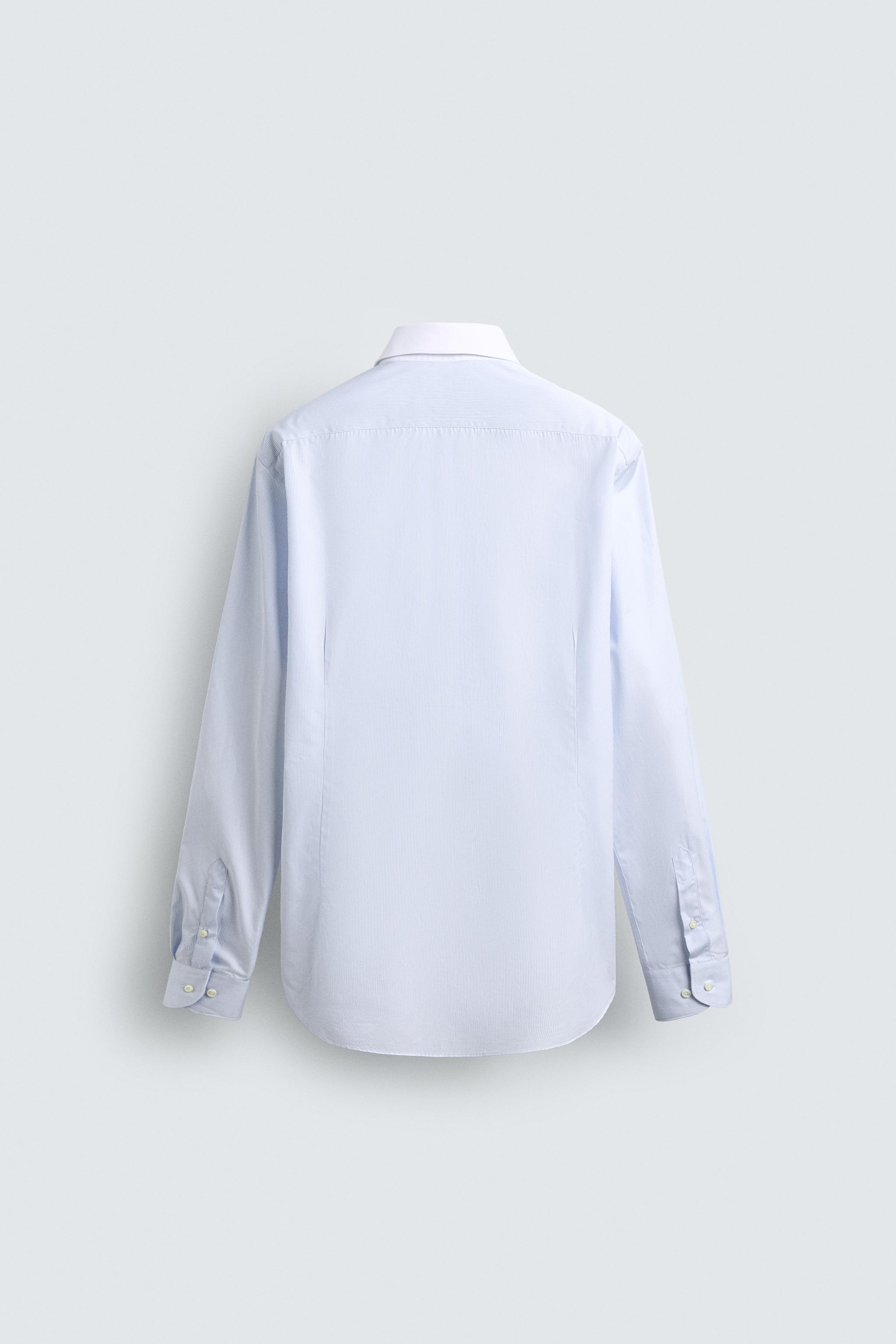 SLIM FIT CONTRAST COLLAR SHIRT