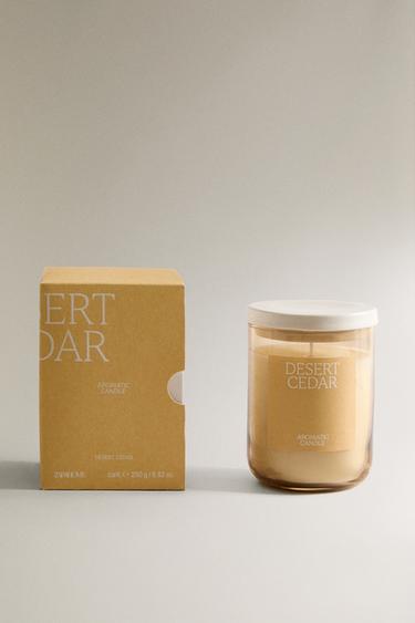 (250 G) DESERT CEDAR SCENTED CANDLE - Ochre by Zara - Image 0