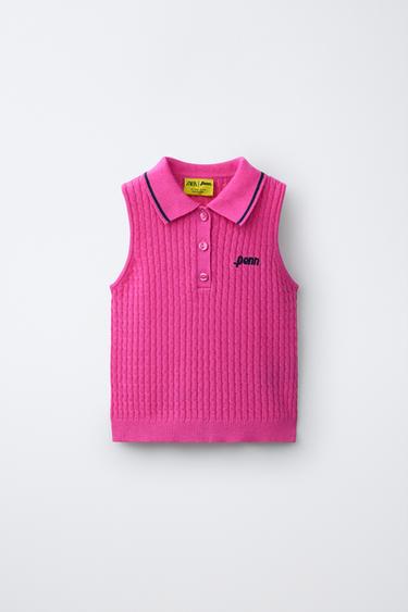 TOP POLO OCHOS PENN © - Rosa flúor de Zara