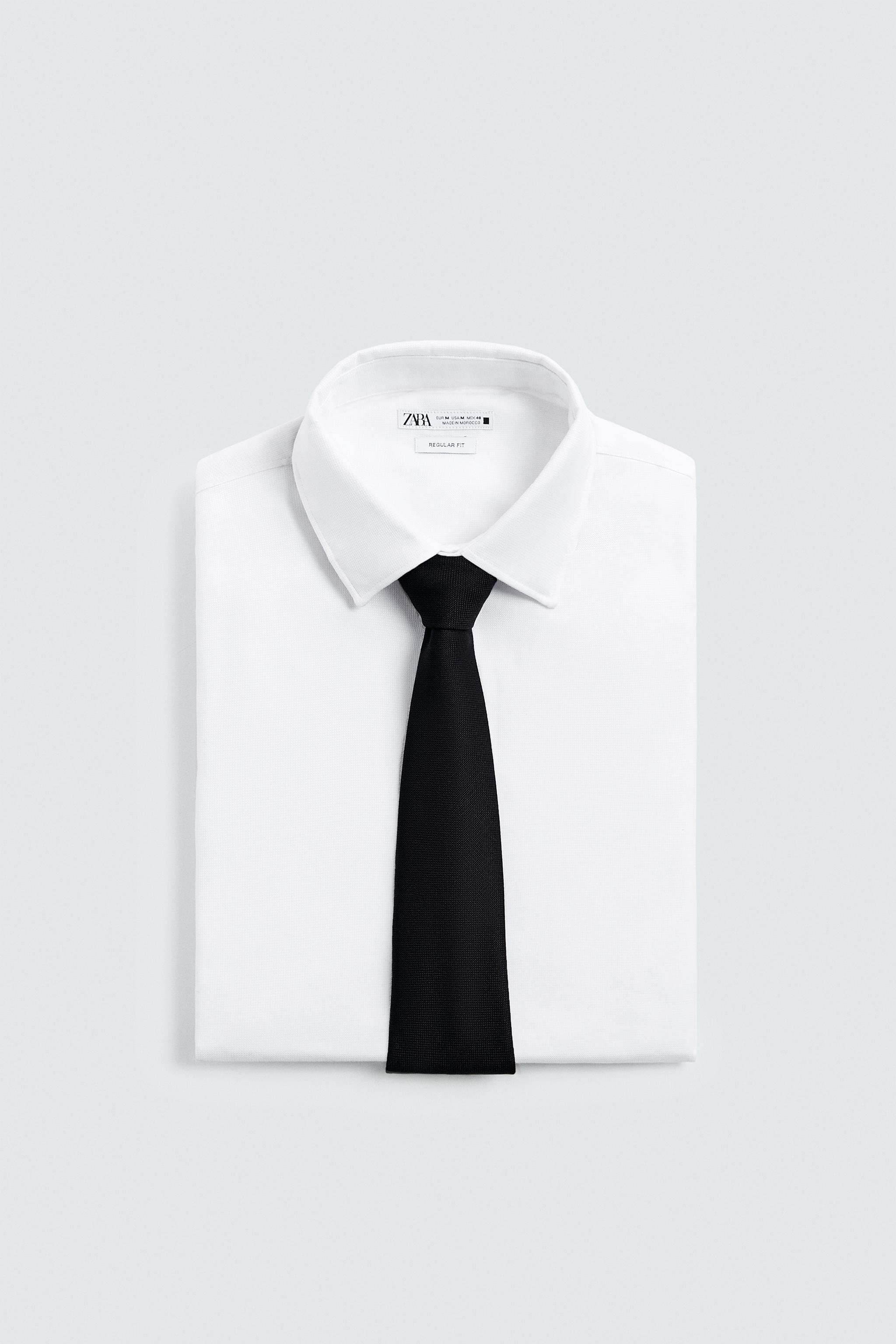 100% WOOL TEXTURED TIE - Black | ZARA United States