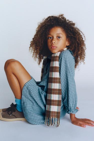 CHECK TEXTURED DRESS BENSIMON ® X ZARA - Light blue by Zara