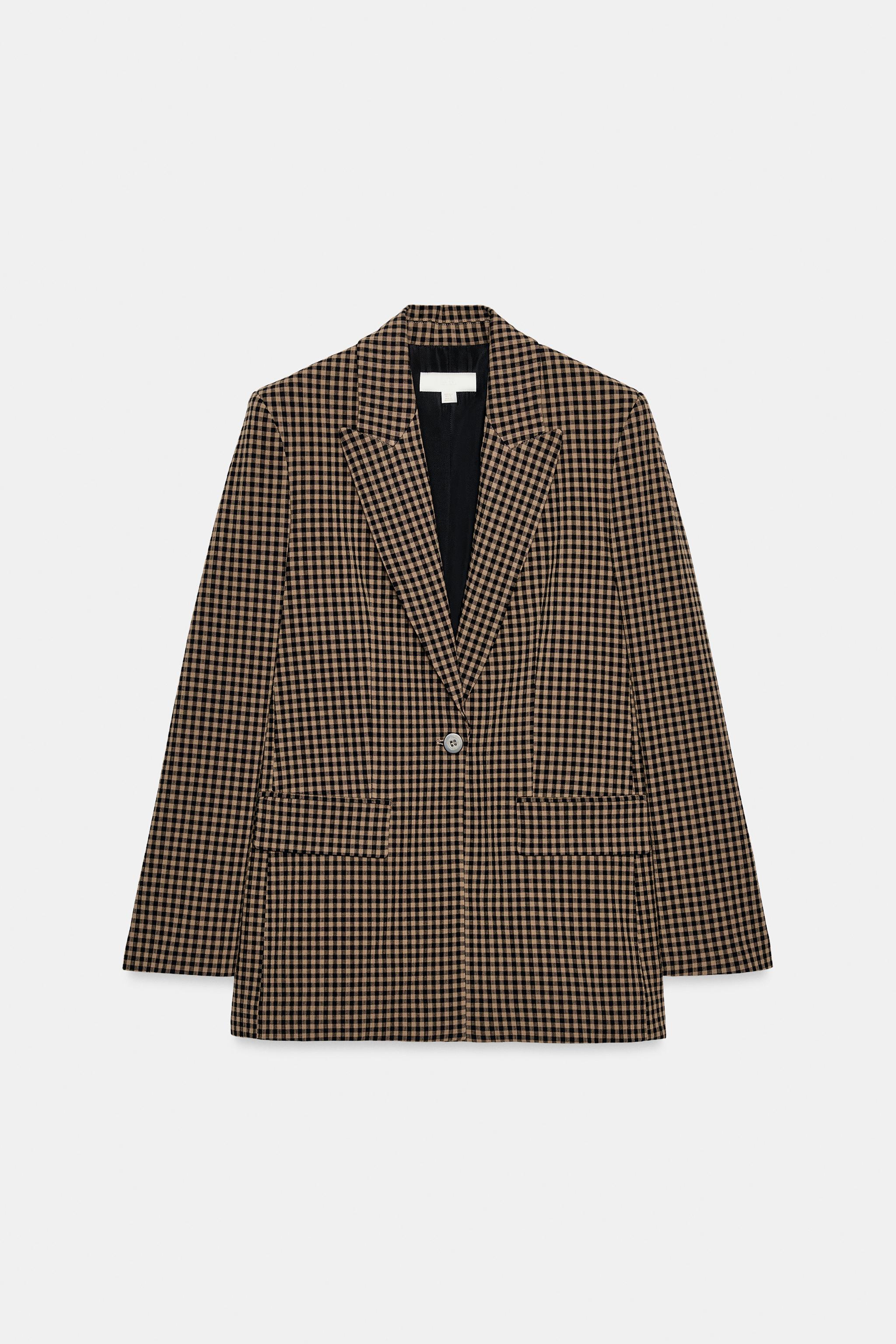 OVERSIZED GINGHAM BLAZER