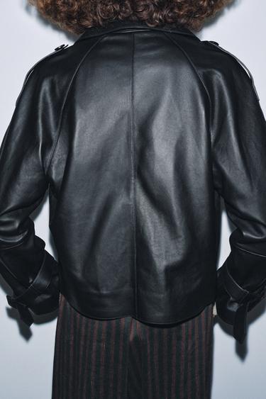 BLOUSON EN CUIR ZW COLLECTION LIMITED EDITION - Noir de Zara - Image 2