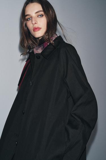 ZW COLLECTION LONG BUTTON-UP TRENCH COAT - Bleu de Zara - Image 1