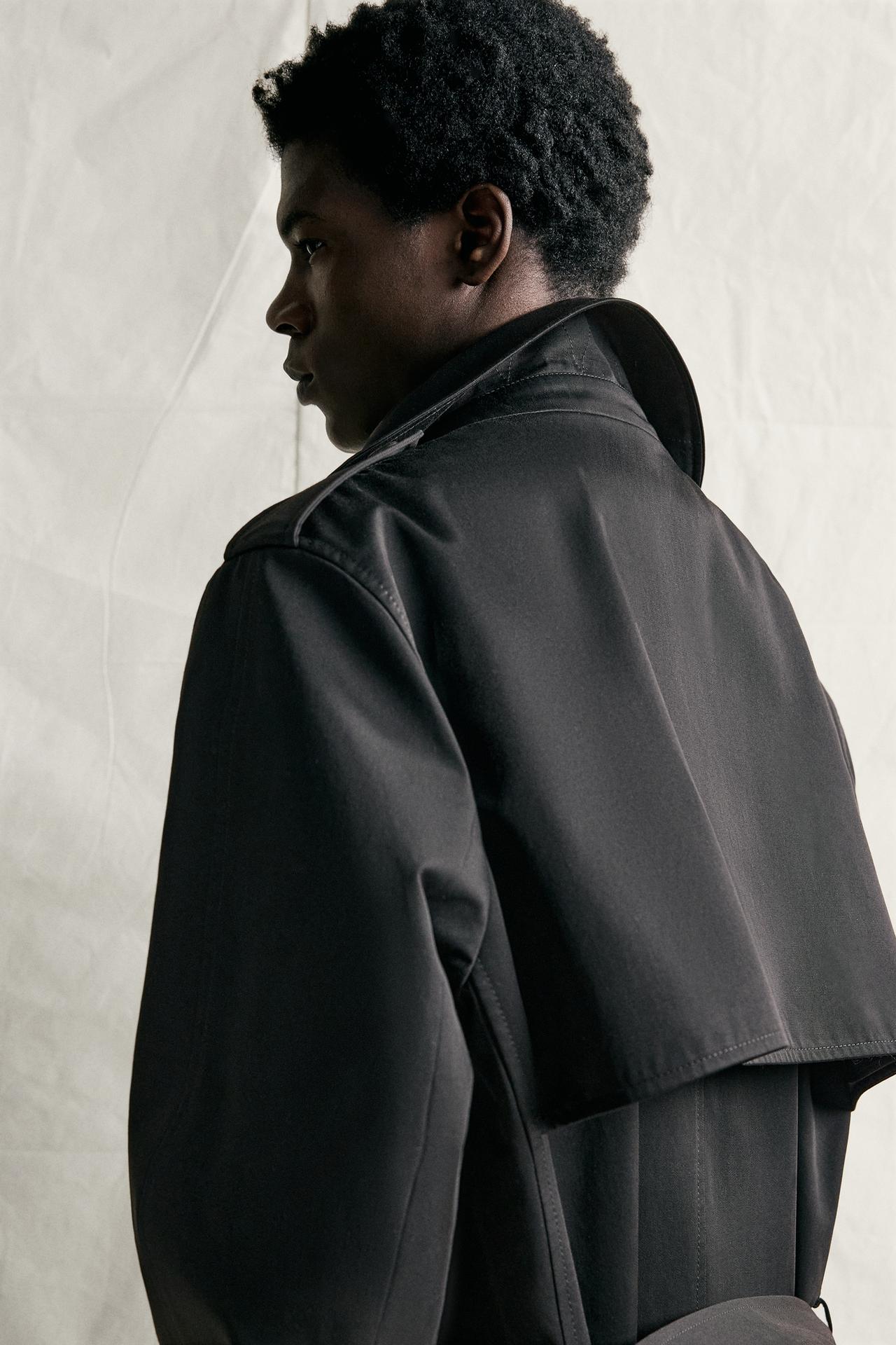 MANCO® WATER-REPELLENT TRENCH COAT — Black