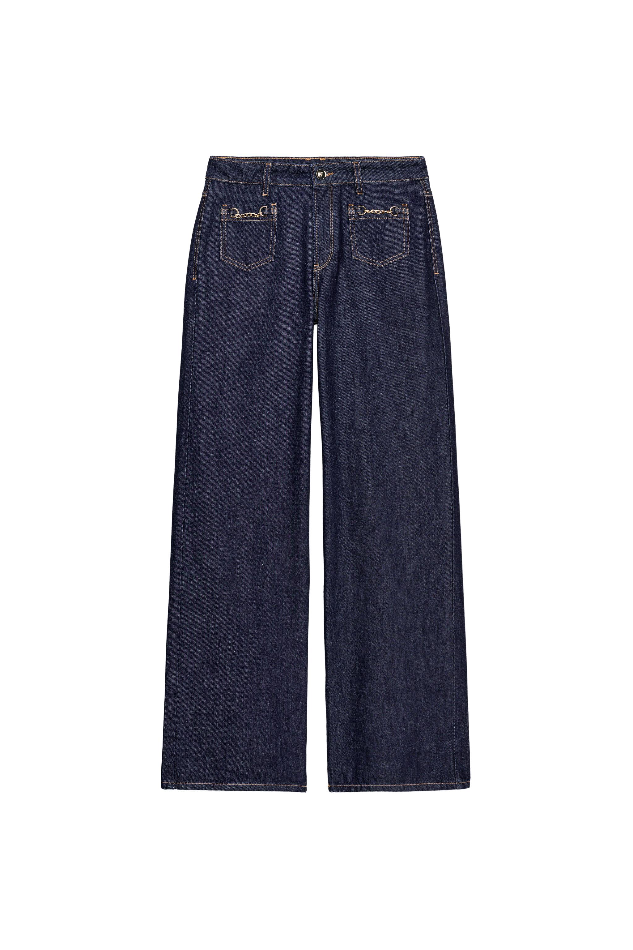 JEANS Z1975 WIDE LEG CINTURA MÉDIA CORRENTES - Azul | ZARA Brasil