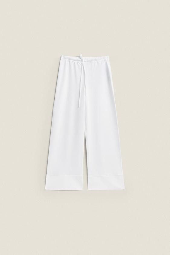 WHITE COTTON TROUSERS - White | ZARA United Kingdom