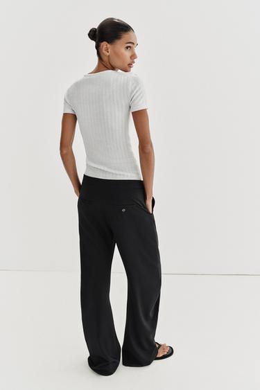 METALLIC THREAD RIB KNIT TOP - Silver by Zara - Image 5