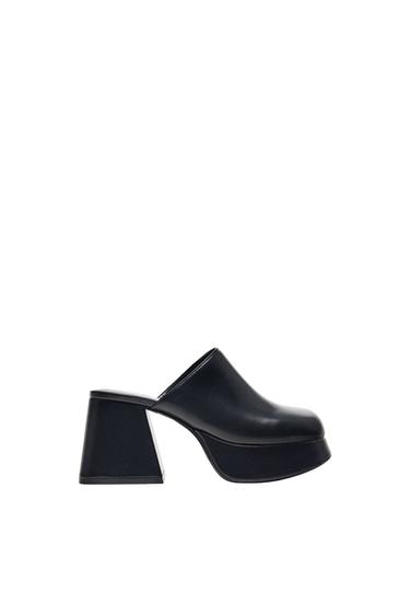 BLOCK HEEL PLATFORM CLOGS