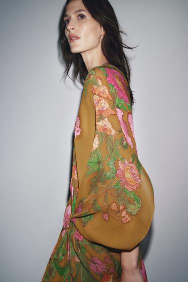 ZW COLLECTION FLORAL OVERSIZE DRESS - Multicoloured by Zara - Image 2