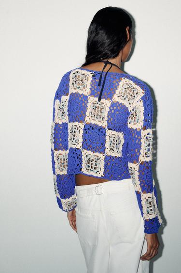 VESTE CROCHET SEQUINS - Multicolore de Zara - Image 3