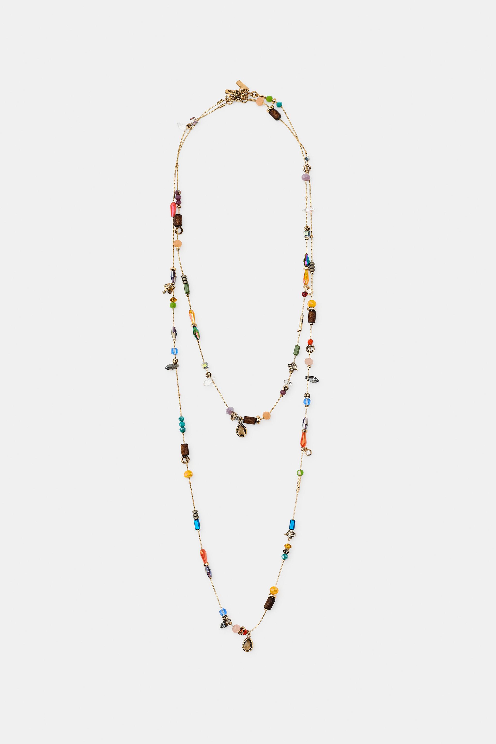 PACK OF 2 CRYSTAL BEAD NECKLACES