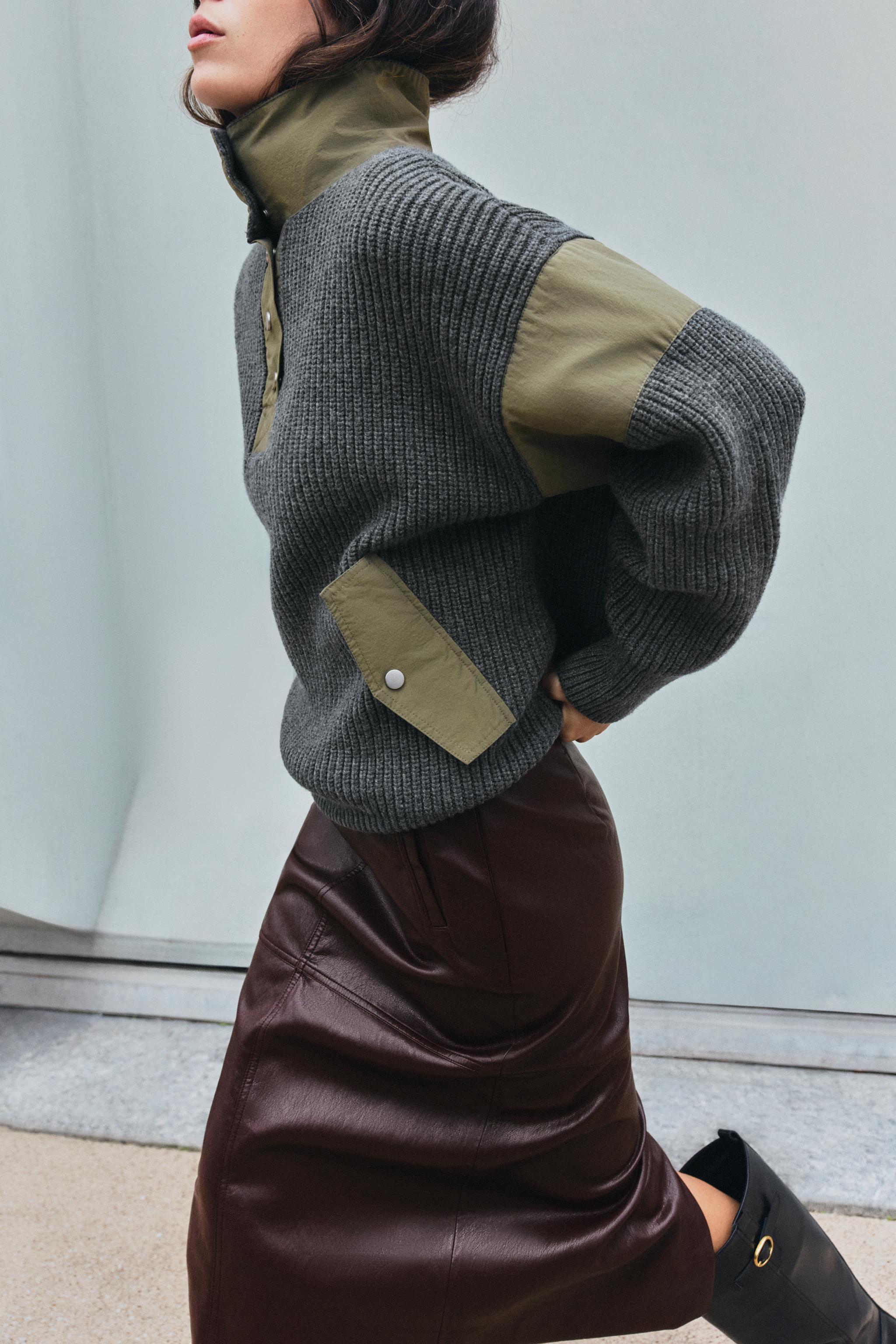 Combined Knit Sweater by Zara