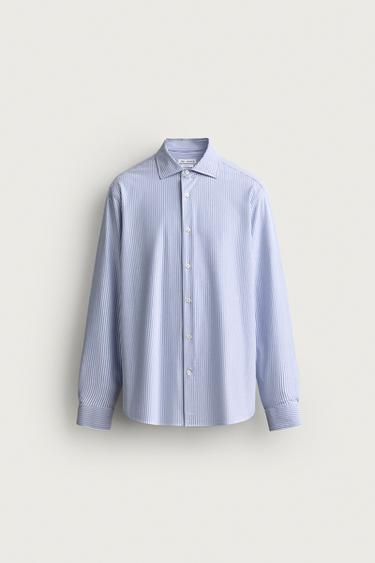 Zara 標準剪裁襯衫 - 藍色 / 白色