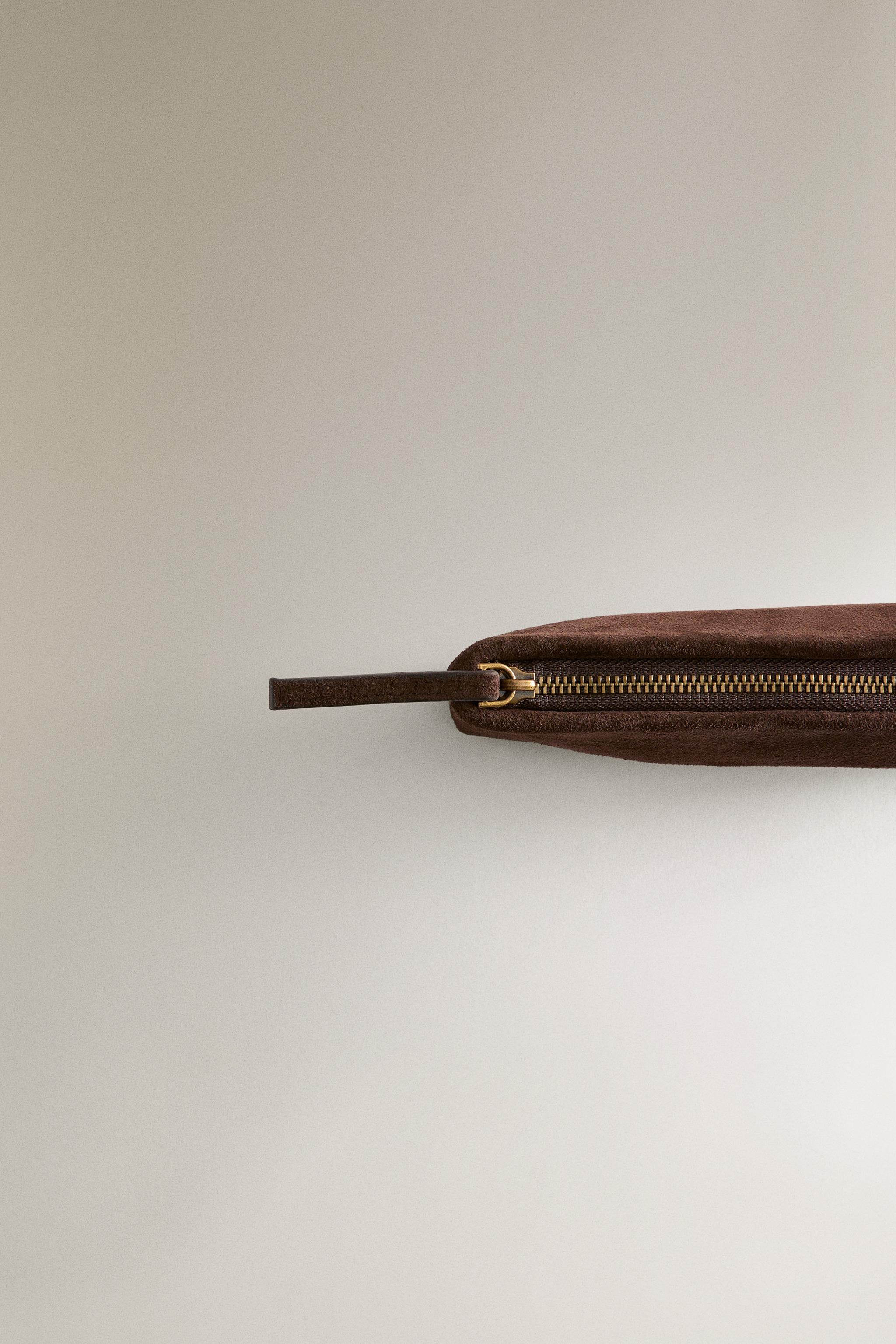 TROUSSE PORTE-OBJETS CUIR CROÛTE