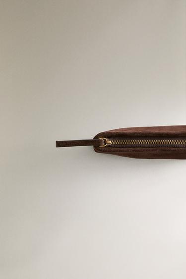 SPLIT LEATHER STORAGE CASE - Brown by Zara - Image 4