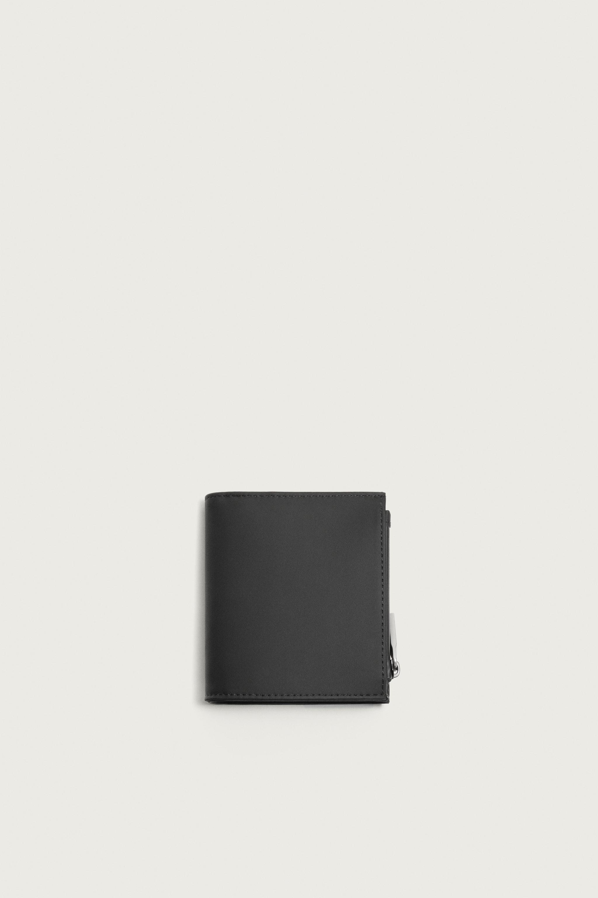 RUBBERIZED COIN PURSE WALLET — Black
