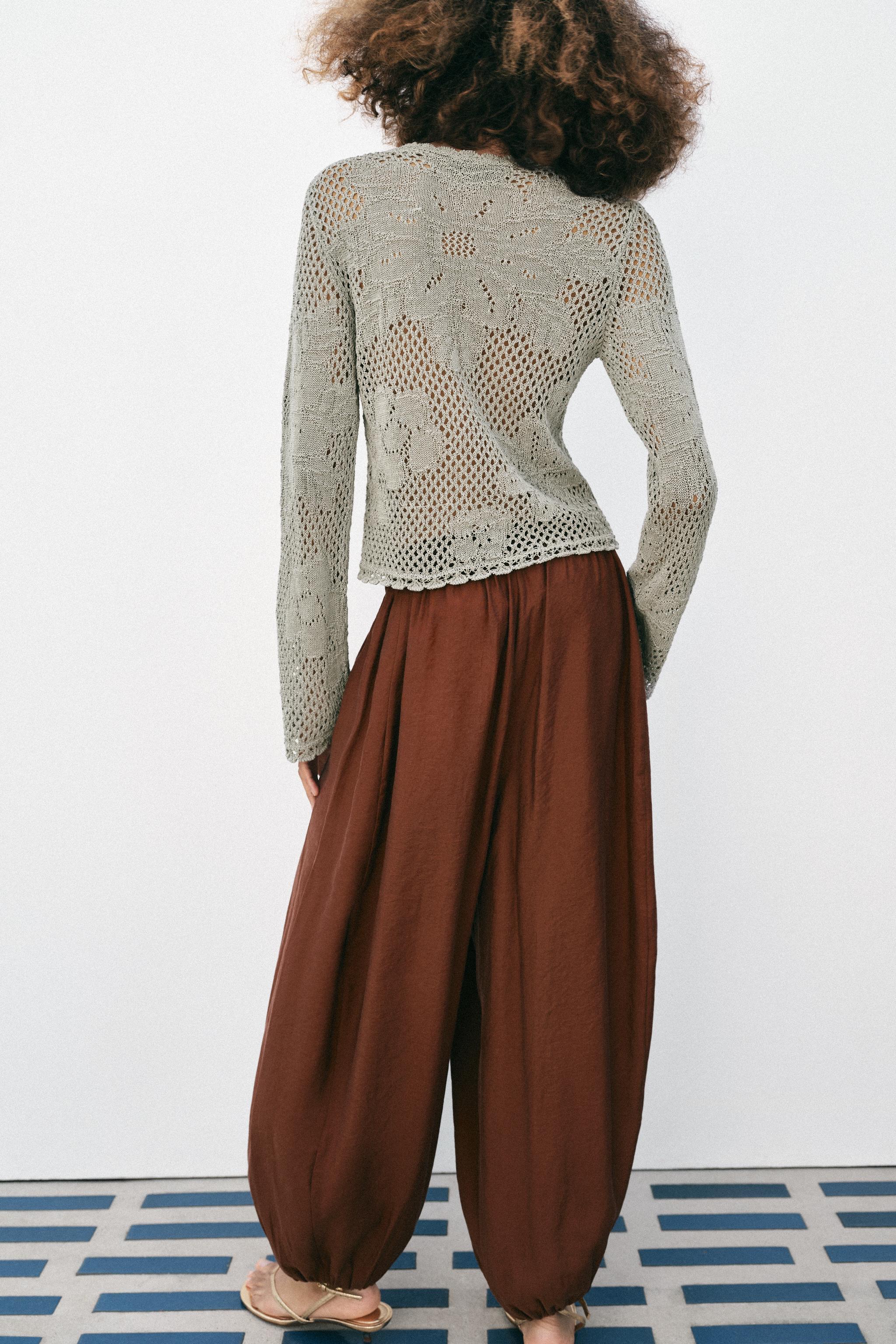 Женские брюки Zara VOLUMINOUS BLOOMER PANTS — фото 5