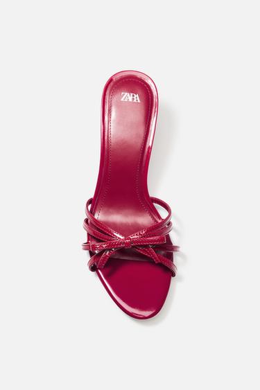 BOW HIGH-HEEL SANDALS - Red by Zara