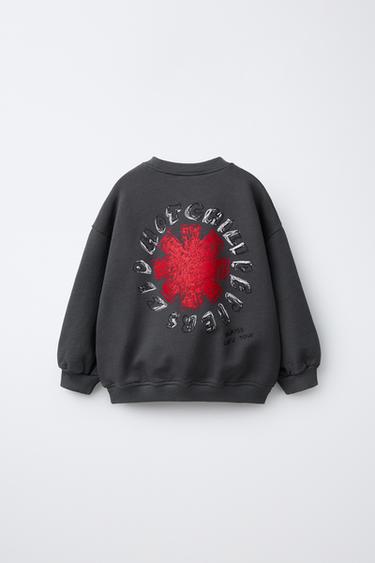 RED HOT CHILI PEPPERS © EMBROIDERED SWEATSHIRT - Anthracite grey by Zara