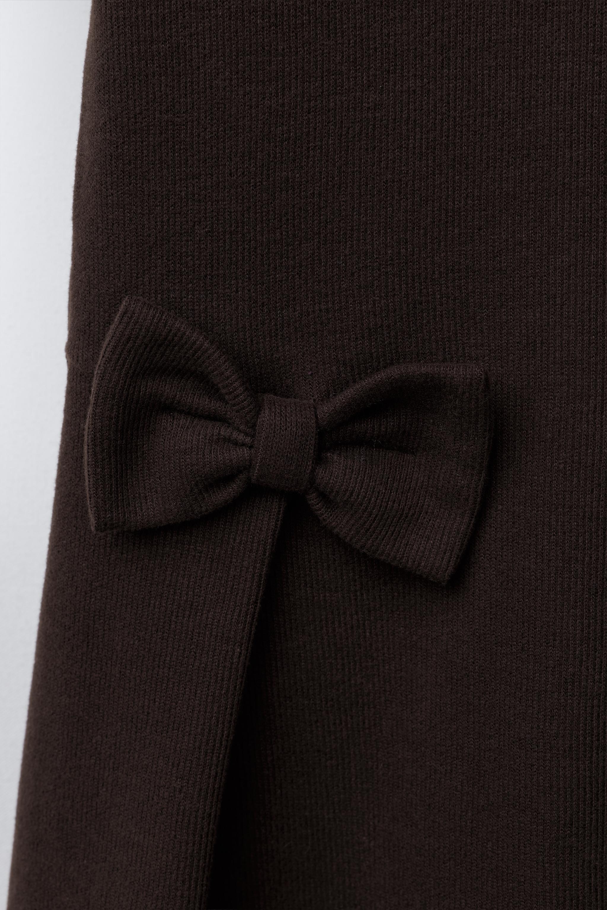 RIBBED BOW DRESS