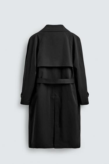 WATER REPELLENT MANTECO TRENCH COAT - Black by Zara - Image 9