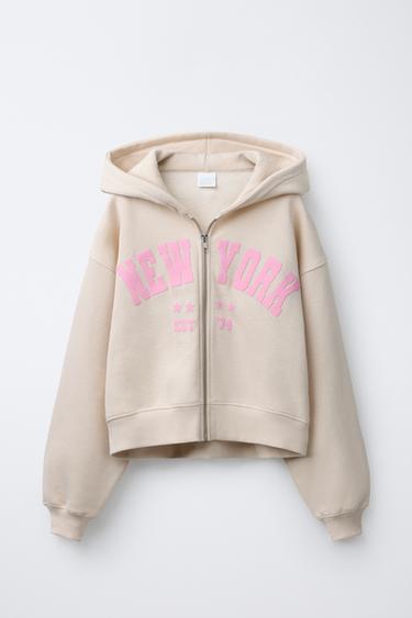 SUDADERA CREMALLERA TEXTO - Arena de Zara - Imagen 0