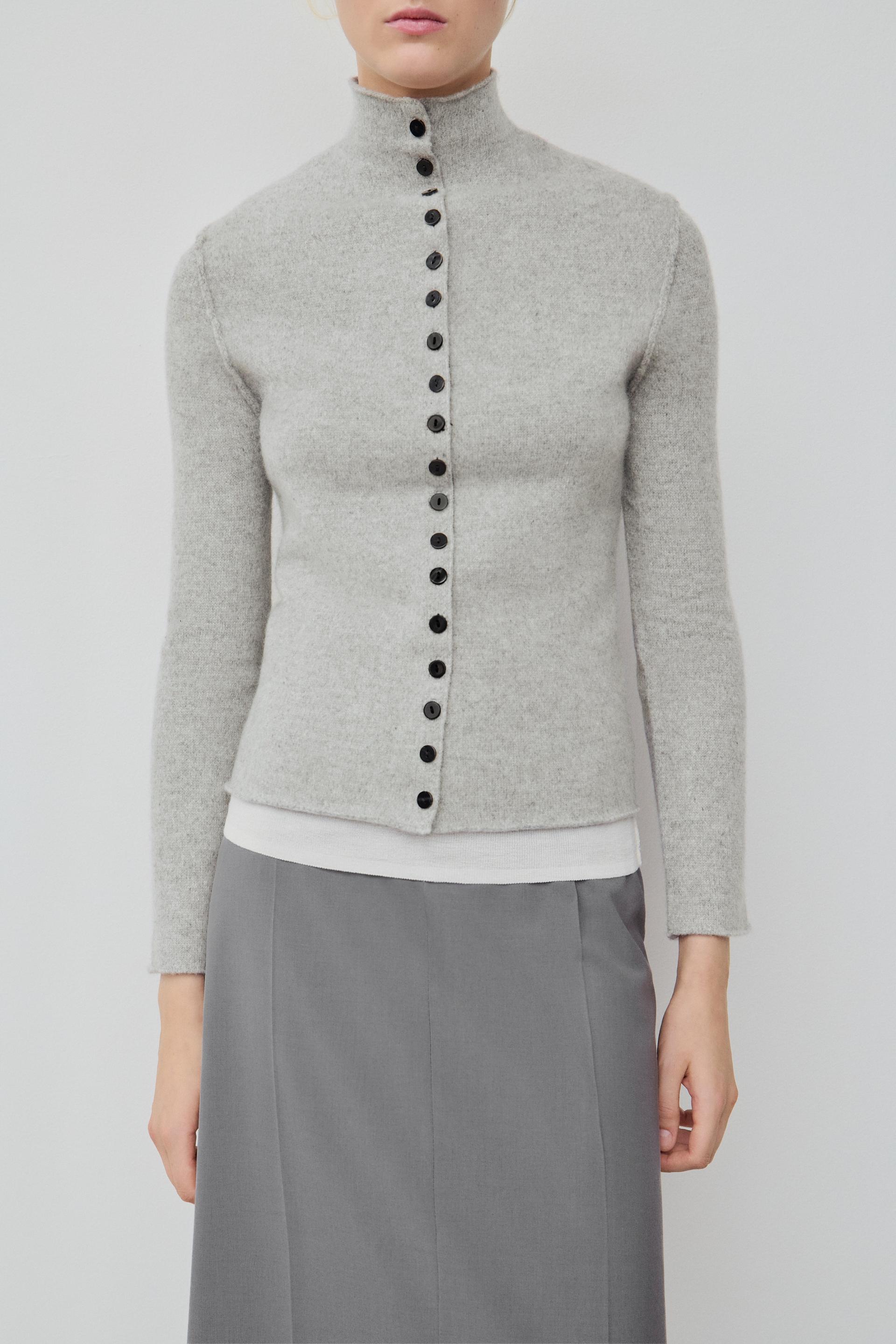 100% WOOL MOCK NECK JACKET - angle 1