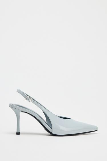 PATENT-EFFECT SLINGBACK SHOES - Blue by Zara - Image 0