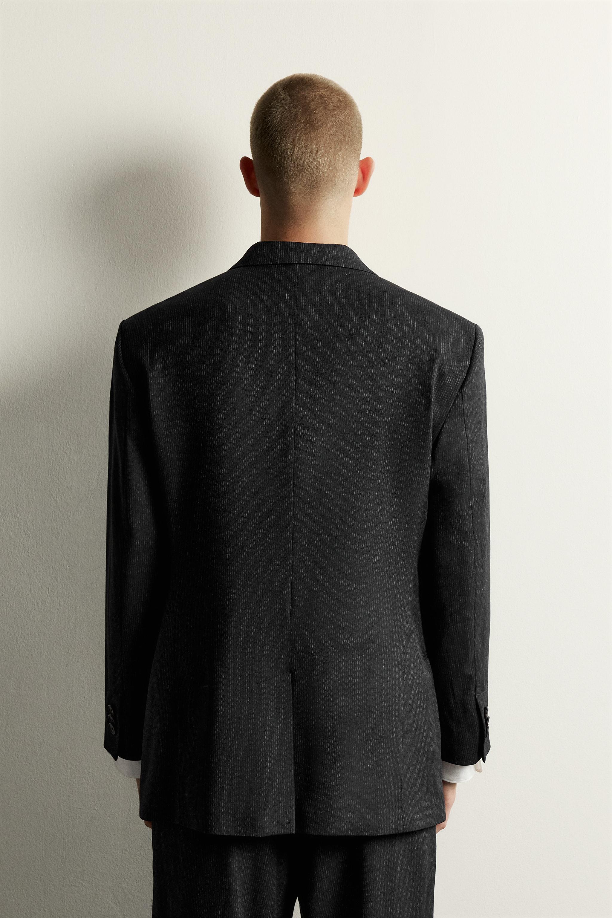 BLAZER DE COSTUME À RAYURES COUPE DÉCONTRACTÉE